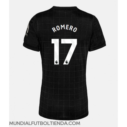 Camiseta Tottenham Hotspur Cristian Romero #17 Segunda Equipación Replica 2025-26 para mujer mangas cortas